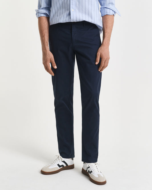 Spodnie męskie slim fit granatowe