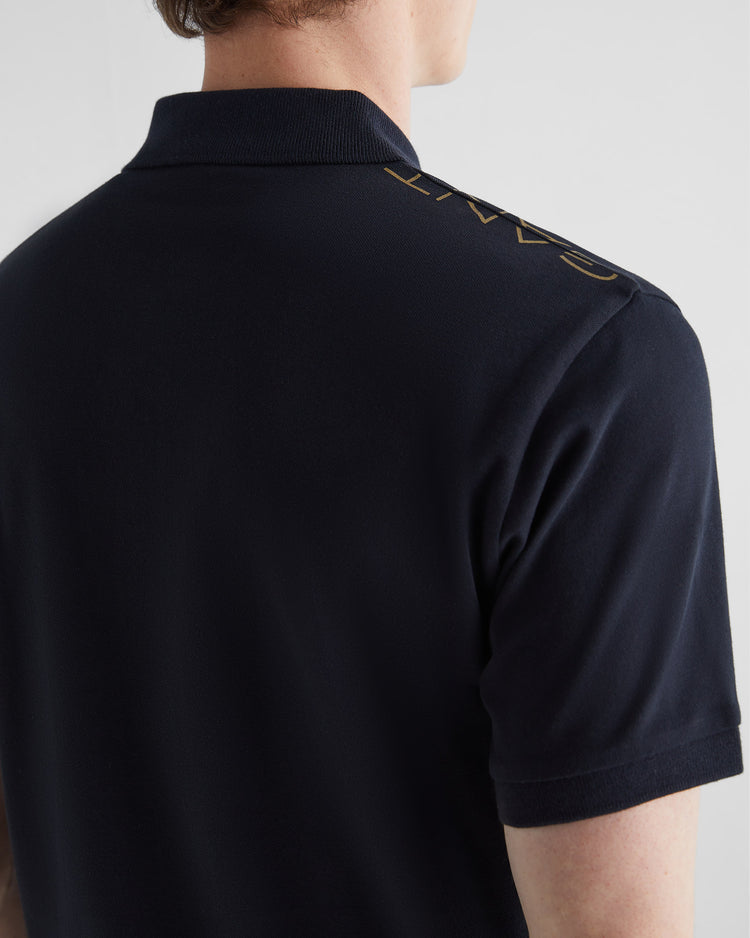 Polo męskie z krótkim rękawem regular fit czarne