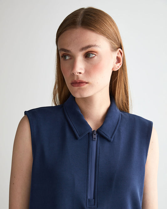 Sukienka damska z nadrukiem z zamkiem bez rękawów regular fit