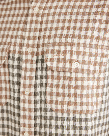 Bawełniana koszula męska w kratkę z długim rękawem regular fit