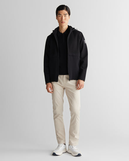 Czarna męska bluza kangurka regular fit