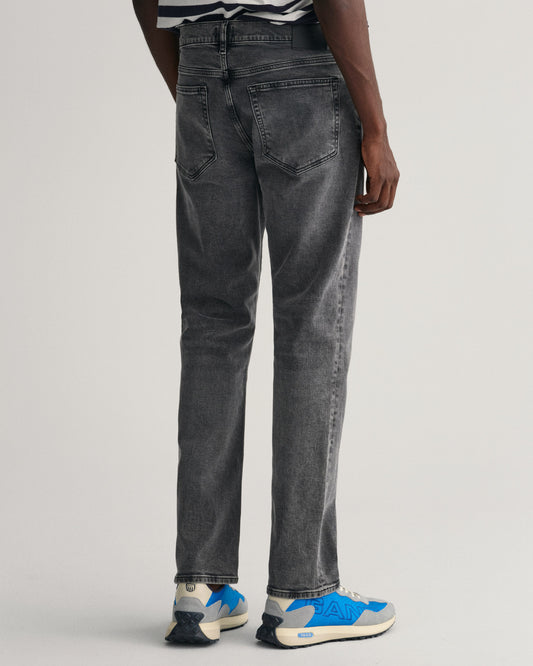 Spodnie jeansowe męskie regular fit szare