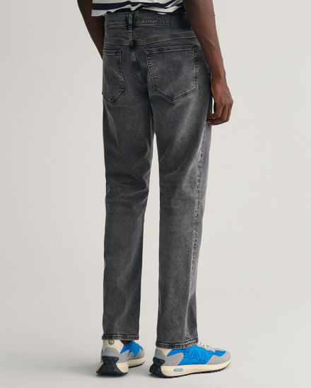 Spodnie jeansowe męskie regular fit szare