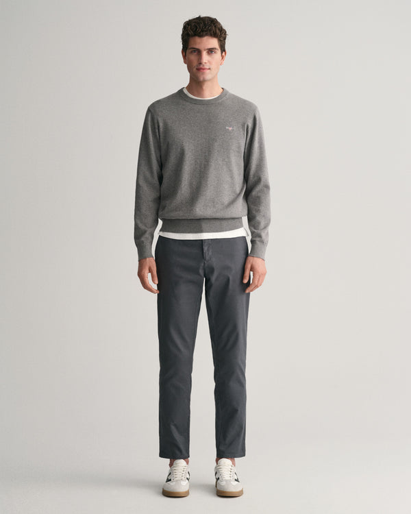 Spodnie męskie slim fit szare