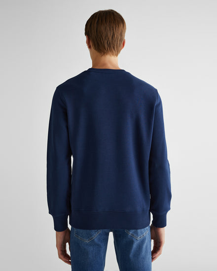 Bluza męska z okrągłym kołnierzykiem z nadrukiem regular fit