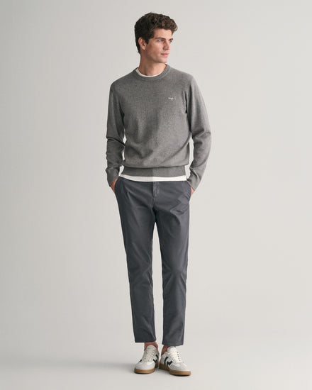 Spodnie męskie slim fit szare