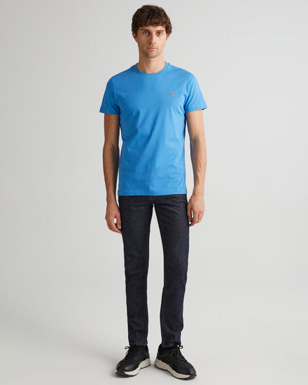 Bawełniany t-shirt męski z krótkim rękawem regular fit