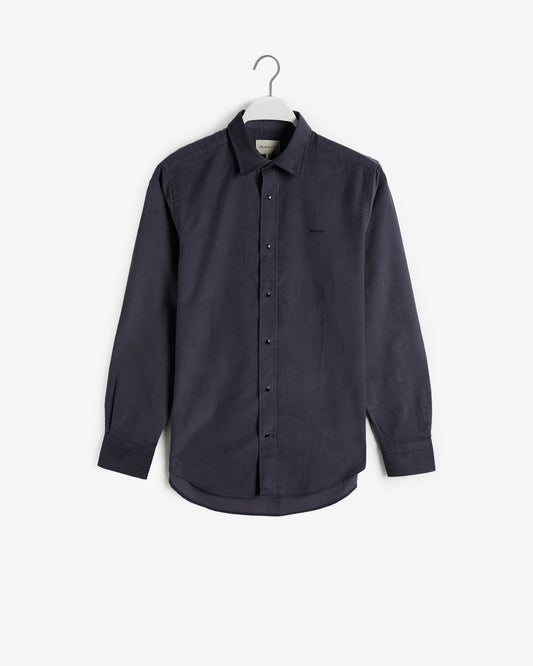 Bawełniana koszula męska z długim rękawem regular fit szara