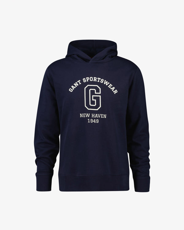 Bluza męska z kapturem regular fit niebieska
