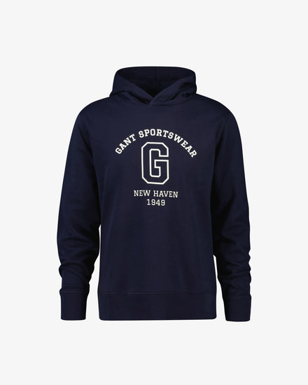 Bluza męska z kapturem regular fit niebieska