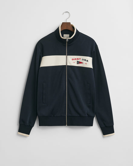 Bluza męska z nadrukiem ze stójką z długim rękawem regular fit