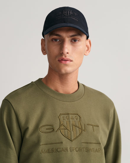 Bawełniana czapka z daszkiem unisex z nadrukiem czarna