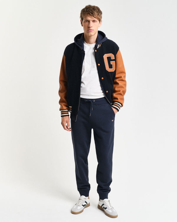 Spodnie dresowe męskie regular fit granatowe