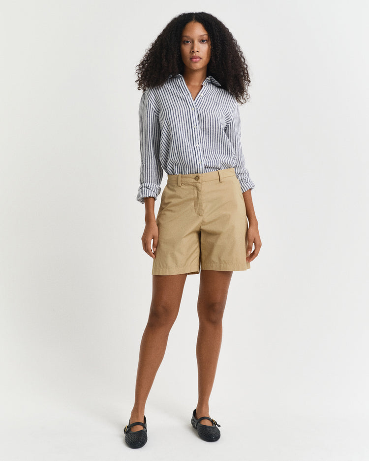 Szorty damskie relaxed fit beżowe