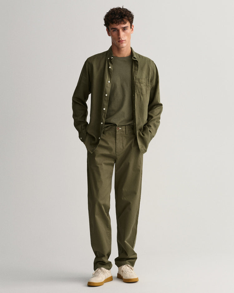 Męska zielona regular fit koszula