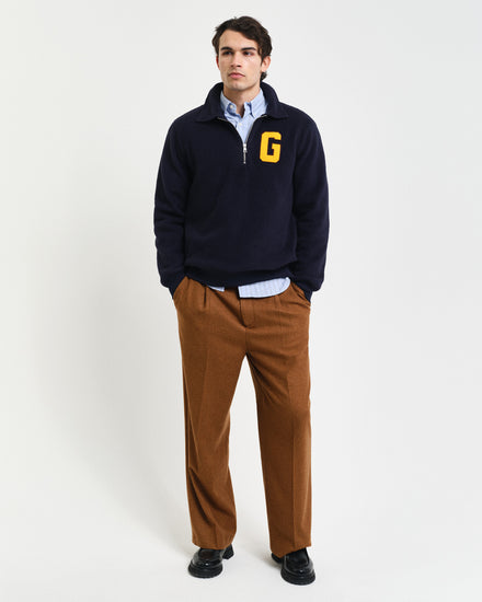 Bluza męska z nadrukiem regular fit granatowa