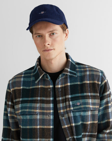 Wełniana kraciasta kurtka