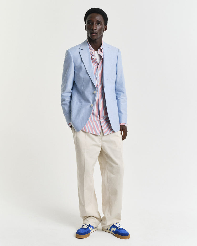 Kurtka męska slim fit niebieska