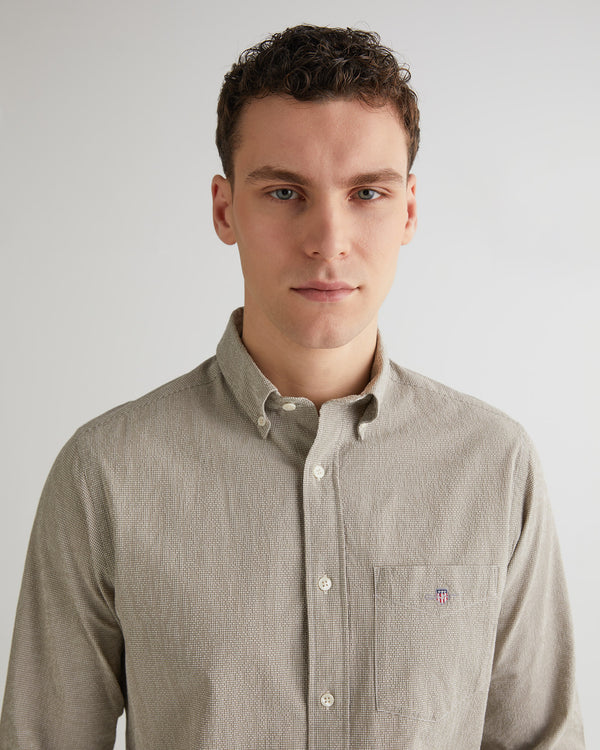 Koszula męska z długim rękawem regular fit szara