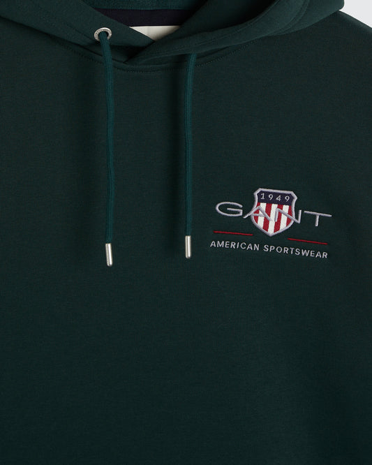 Bluza męska z kapturem z nadrukiem regular fit zielona