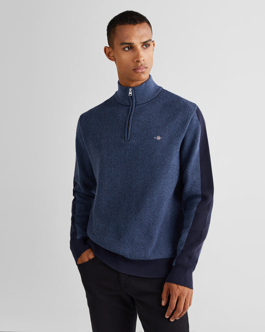 Sweter melanżowy Half-Zip