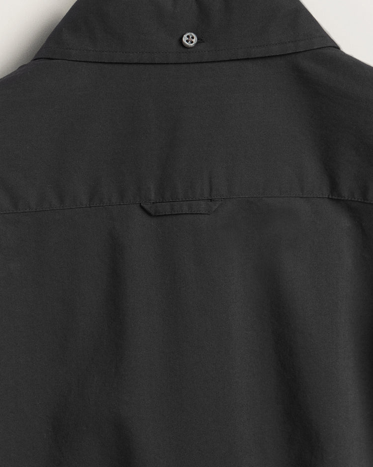 Bawełniana koszula męska z długim rękawem slim fit czarna