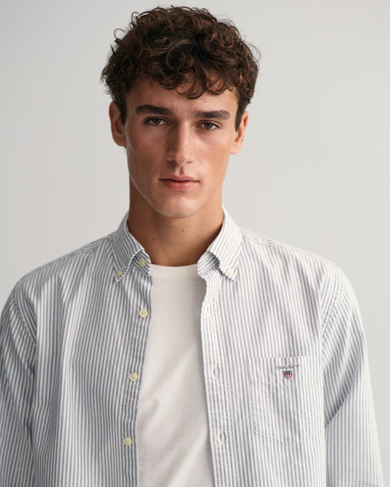 Męska koszula maklerka z bawełny oxford regular fit