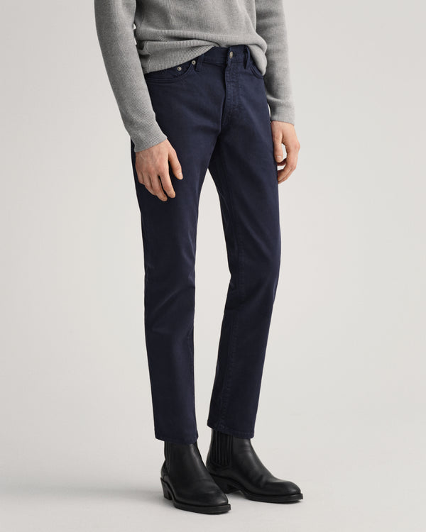Spodnie jeansowe męskie slim fit granatowe