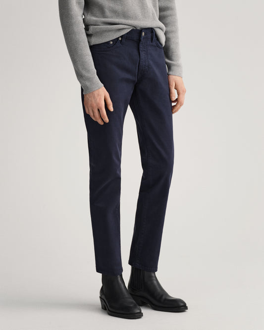 Spodnie jeansowe męskie slim fit granatowe