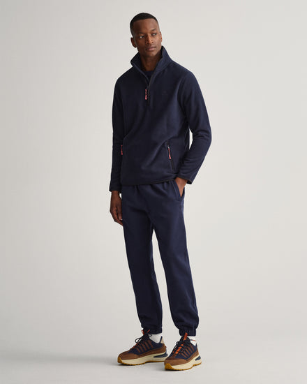 Bluza męska z zamkiem do połowy regular fit granatowa