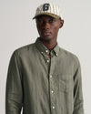 Lniana koszula regular fit khaki
