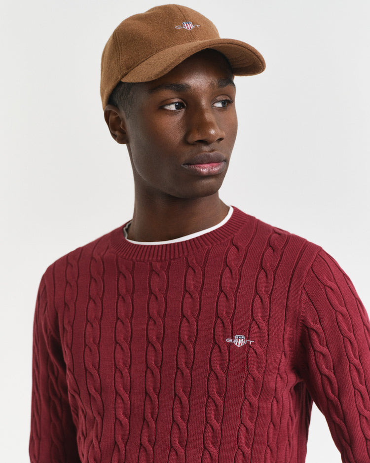 Męski bordowy sweter regular fit