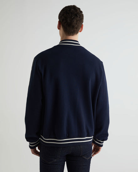 Kurtka męska z nadrukiem ze stójką z długim rękawem regular fit