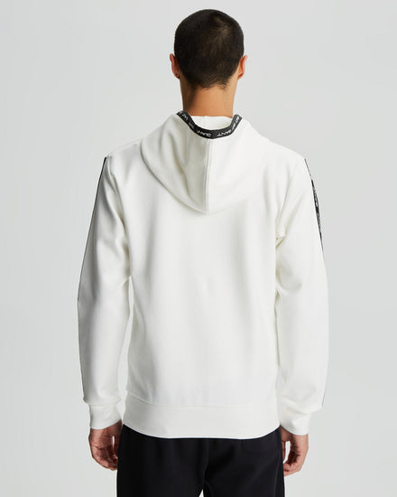 Bawełniana bluza męska z kapturem regular fit kremowa