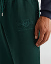 Bawełniane spodnie dresowe męskie regular fit zielone
