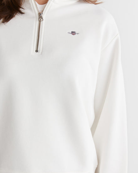 Bluza damska z zamkiem do połowy z długim rękawem relaxed fit