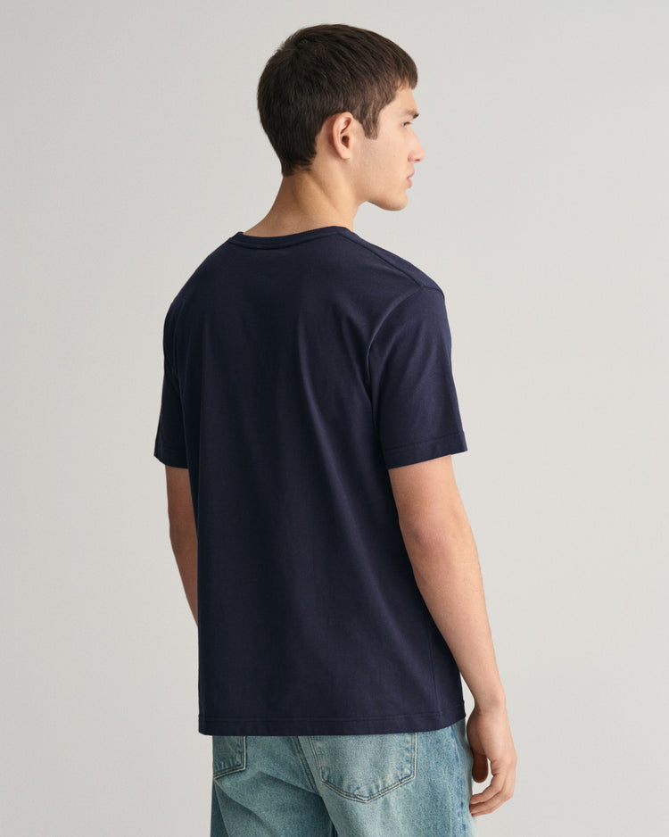 T-shirt męski z nadrukiem z okrągłym dekoltem regular fit