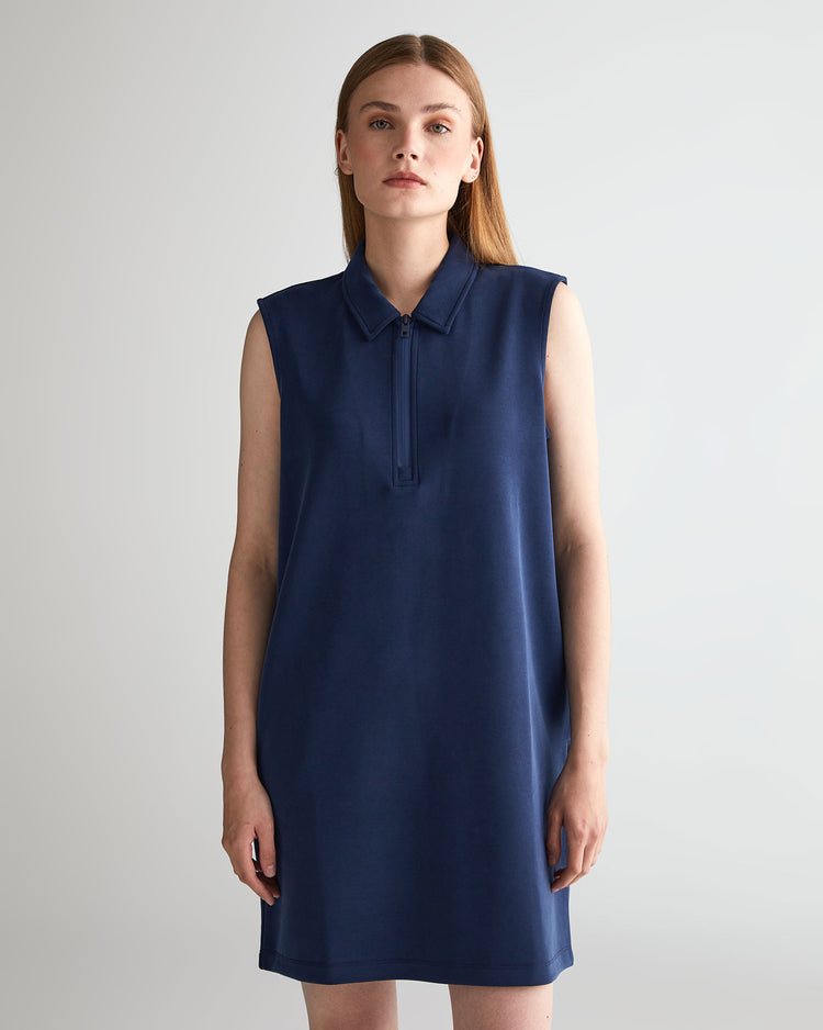 Sukienka damska z nadrukiem z zamkiem bez rękawów regular fit