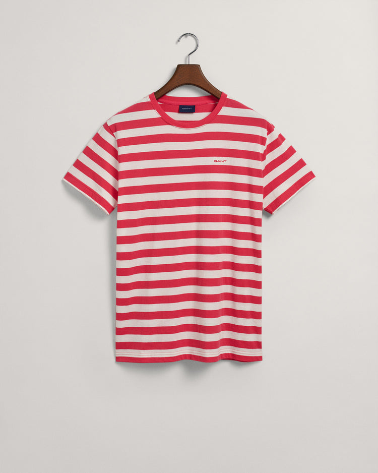 T-shirt w różnokolorowe paski