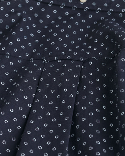 Męska niebieska koszula regular fit z nadrukiem