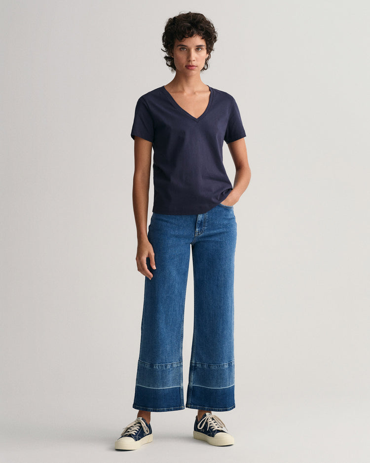 T-shirt original z dekoltem w kształcie litery V