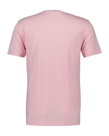 Męski różowy t-shirt slim fit ze 100% bawełny