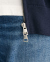 Sweter męski z zamkiem regular fit granatowy