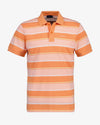 Bawełniany polo męski w paski z krótkim rękawem regular fit