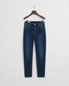 Spodnie damskie slim fit granatowe