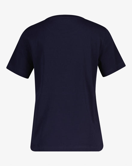 Koszulka damska z krótkim rękawem, okrągły kołnierzyk regular fit