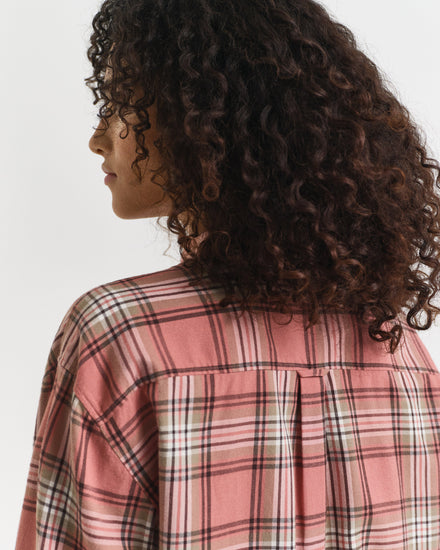 Flanelowa koszula w kratę o kroju relaxed fit