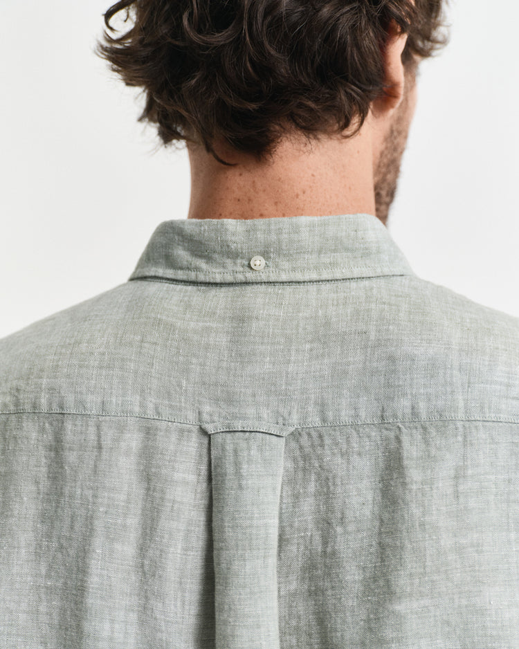 Koszula męska z długim rękawem regular fit zielona