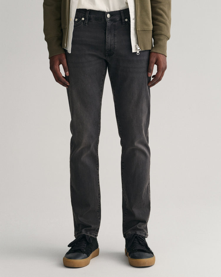 Spodnie jeansowe męskie extra slim fit czarne