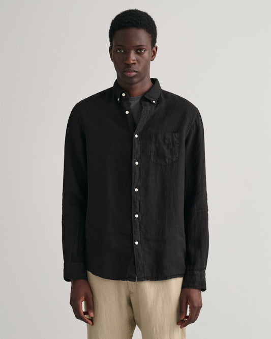 Koszula męska z długim rękawem regular fit czarna